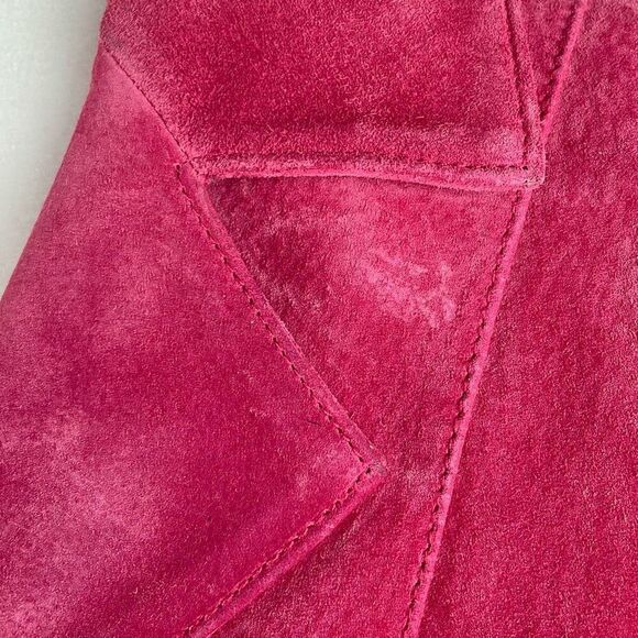 Dialogue Raspberry Pink Suede Blazer S - Picture 13 of 15